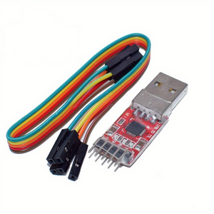 CP2102 USB 2.0 to TTL, with Jumper Wires, USB to TTL Downloader for STC Module, Compatible with Arduino, ESP32, Ideal for PCB Beginners