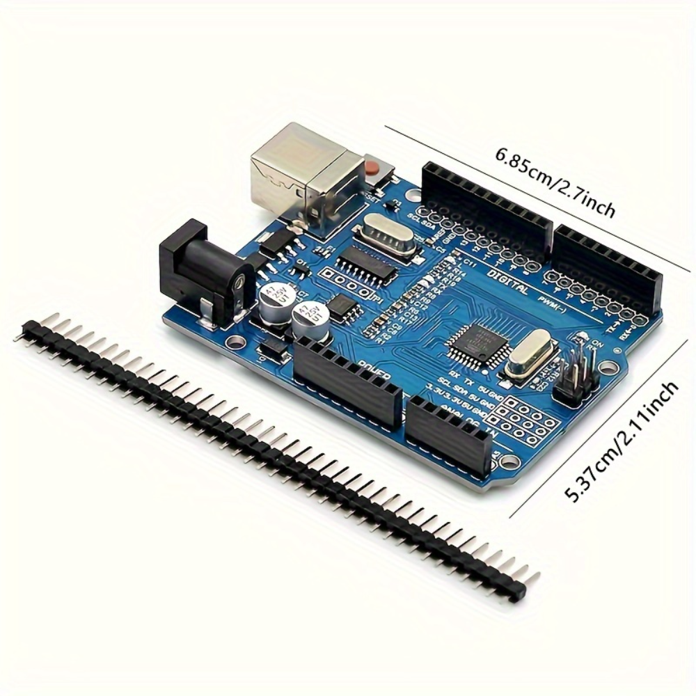 Arduino UNO R3 Square/MICRO/Type-C Port Compatible with ATmega328P, Ideal for Arduino Beginners, Embedded Developers, and PCB Designers，Operating Voltage ≤36V