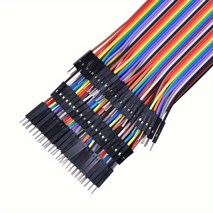 40pcs 10cm Jumper Ribbon Cables Kit, Male to Male, Female to Male, Female to Female Dupont Cables for Arduino, Breadboard Prototyping, and DIY Projects