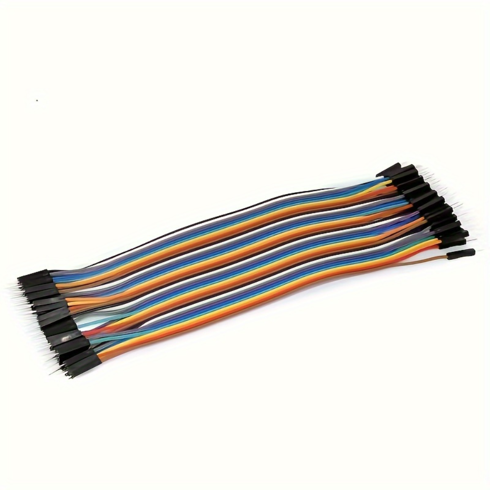 40pcs 10cm Jumper Ribbon Cables Kit, Male to Male, Female to Male, Female to Female Dupont Cables for Arduino, Breadboard Prototyping, and DIY Projects