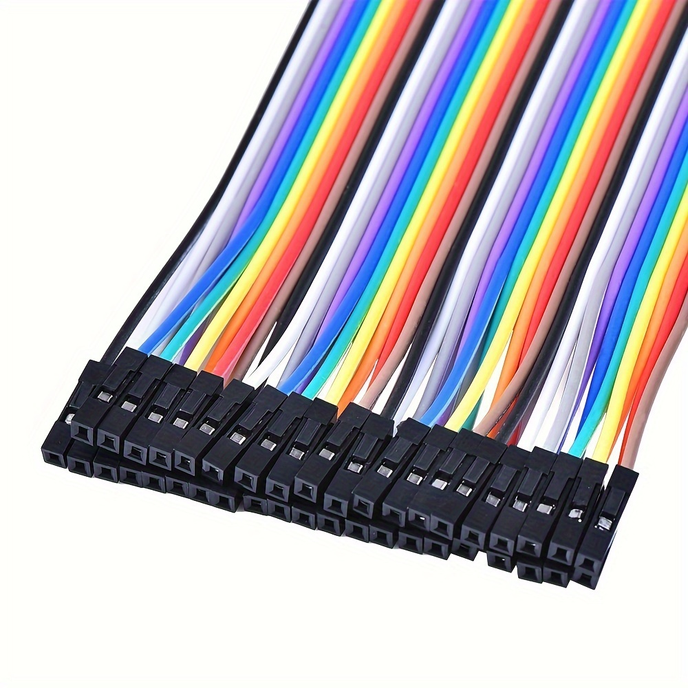 40pcs 10cm Jumper Ribbon Cables Kit, Male to Male, Female to Male, Female to Female Dupont Cables for Arduino, Breadboard Prototyping, and DIY Projects