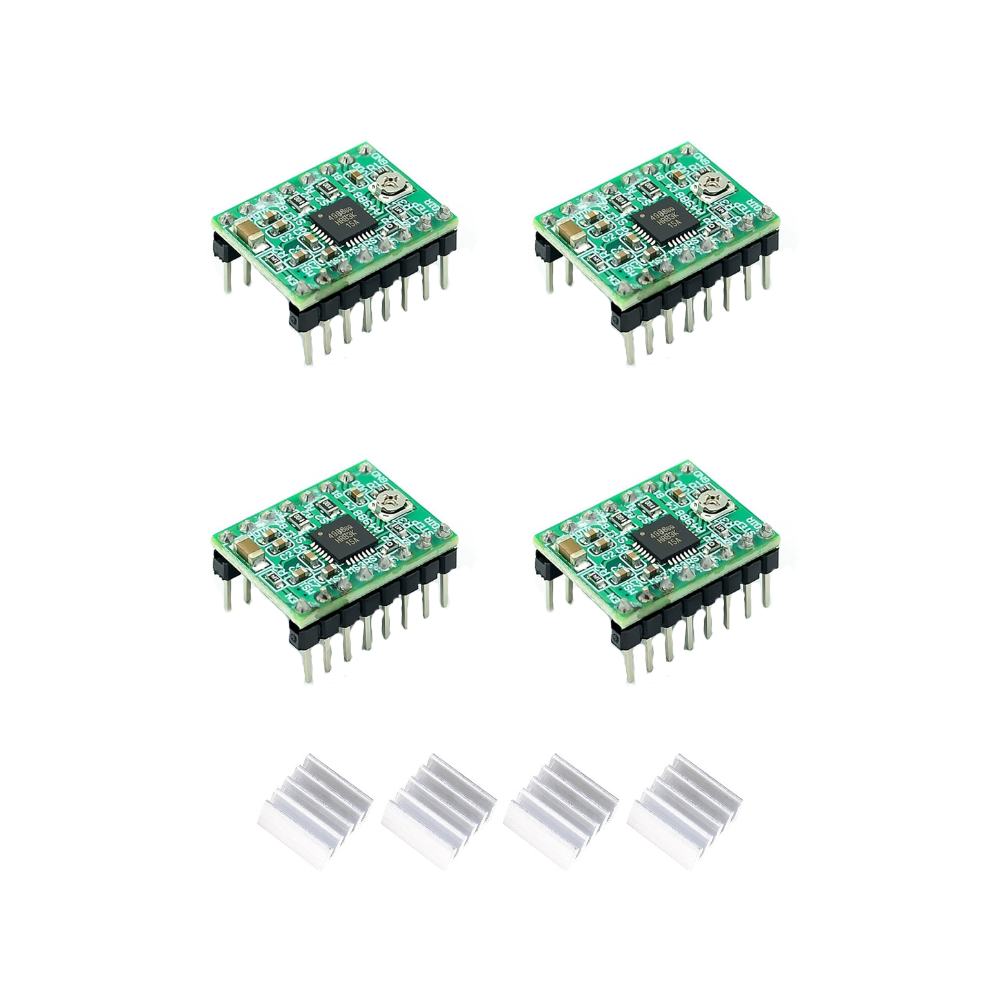 1pc/4pcs Reprap Stepper Driver A4988 DRV8825 with Heatsink, 3D Printer Microstepping Motor Driver, 5 Selectable Step Modes