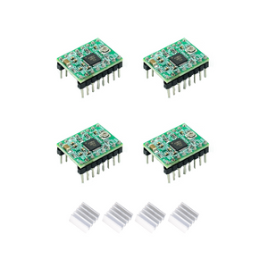 1pc/4pcs Reprap Stepper Driver A4988 DRV8825 with Heatsink, 3D Printer Microstepping Motor Driver, 5 Selectable Step Modes