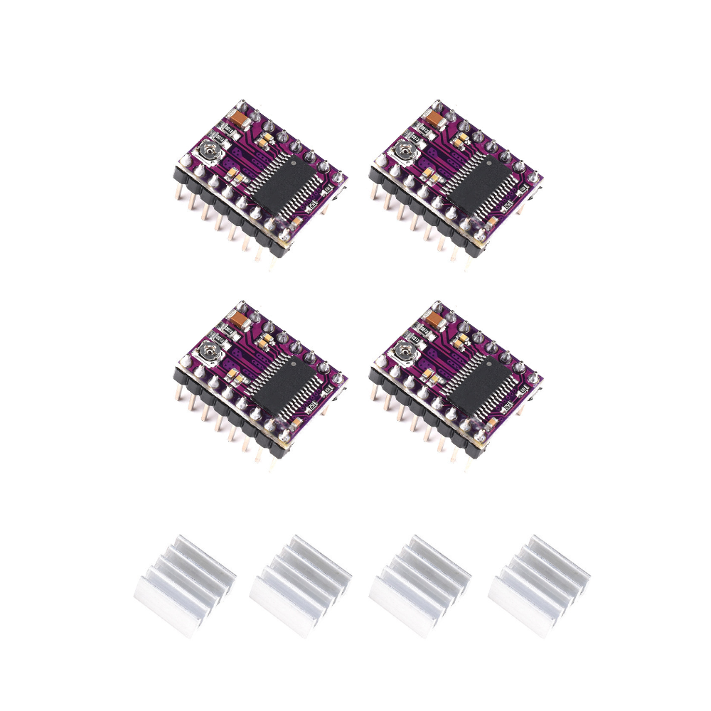 1pc/4pcs Reprap Stepper Driver A4988 DRV8825 with Heatsink, 3D Printer Microstepping Motor Driver, 5 Selectable Step Modes