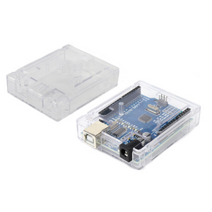 Arduino UNO R3 Case - Acrylic Enclosure, Injection-Molded Transparent Shell, ABS Mount, Ideal for Electronics Enthusiasts and Collectors