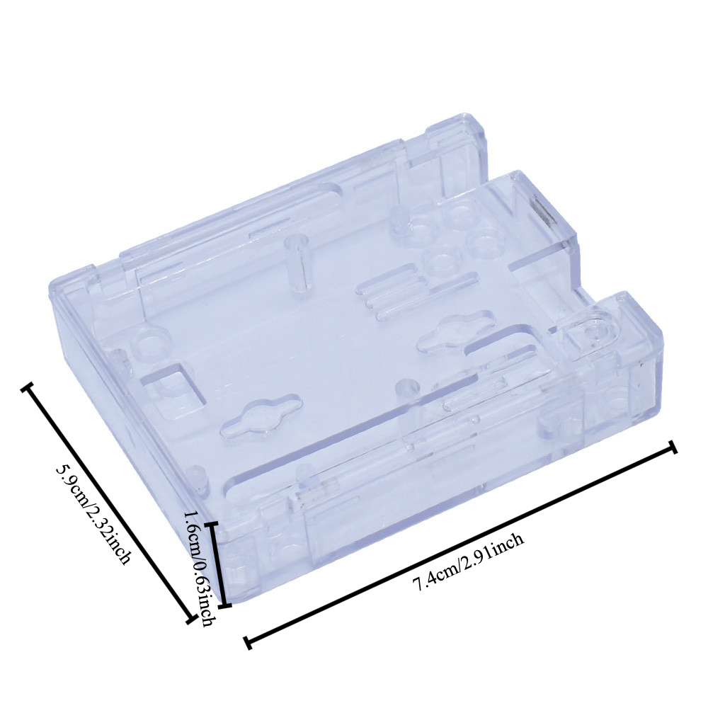 Arduino UNO R3 Case - Acrylic Enclosure, Injection-Molded Transparent Shell, ABS Mount, Ideal for Electronics Enthusiasts and Collectors