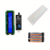 1pc/3pcs I2C 1602 LCD Display Module 16X2 with Blue Backlight, 830-Hole Breadboard, and 10cm Male-to-Female Dupont Wires, Compatible with Arduino and Raspberry Pi, Perfect for Obstacle Avoidance Robots and Programming Projects