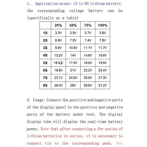 1S 2S 3S 4S Single 3.7V Lithium Battery Capacity Indicator Module, 4.2V Blue Screen Li-Ion Power Tester, Voltage Display for DIY Projects, Electric Scooter, E-bike, and Power Banks