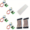 4/7pcs 28BYJ-48 DC 5V Stepper Motor with ULN2003 Driver Test Module Board, Including 400/830-Hole Breadboard and 1pc/2pcs10cm M-to-F Dupont Wires, Compatible with Arduino, Raspberry Pi, ESP32, Perfect for Smart Car and Robot Programming Project